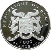 1000 Francs CFA 35 Years of Independence obverse image