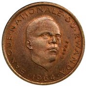 1 Franc Pattern; bronze reverse image