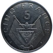 5 Francs Pattern; copper-nickel obverse image