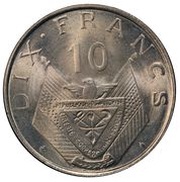 10 Francs Pattern; copper-nickel obverse image