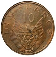 10 Francs Pattern; brass obverse image