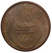10 Francs Pattern; bronze obverse image