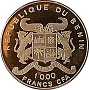1000 Francs CFA World Cup Soccer obverse image