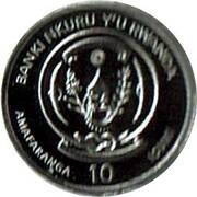 10 Amafaranga Lion; palladium obverse image