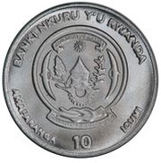 10 Amafaranga Elephant; iridium obverse image