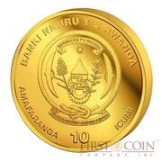 10 Amafaranga Elephant; gold obverse image