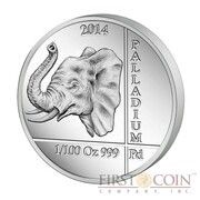 10 Amafaranga Elephant; palladium reverse image