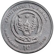 10 Amafaranga Elephant; rhodium obverse image