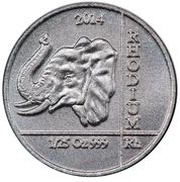 10 Amafaranga Elephant; rhodium reverse image