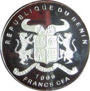 1000 Francs CFA C. Columbus and Santa Maria obverse image
