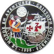 1000 Francs CFA C. Columbus and Santa Maria, Benin, 1996 reverse image