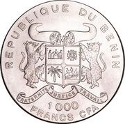 1000 Francs CFA 2000 Summer Olympics obverse image