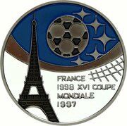 1000 Francs CFA Soccer, Benin, 1997 reverse image
