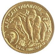 25 Amafaranga Gorilla; quarter reverse image