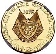 50 Francs President Gregoire Kayibanda obverse image