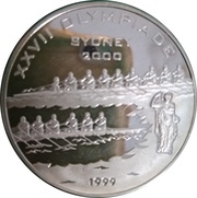 1000 Francs CFA Summer Olympics, Benin, 1999 reverse image