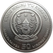 50 Amafaranga Cheetah obverse image