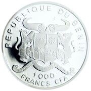 1000 Francs CFA Johannes Gutenberg obverse image