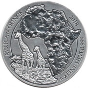 50 Amafaranga Giraffe, Rwanda, 2018 reverse image
