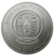50 Amafaranga Galago obverse image