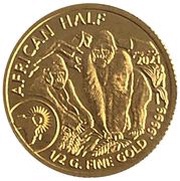 50 Amafaranga Gorilla; half, Rwanda, 2021 reverse image