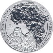 50 Amafaranga Gorilla; anniversary reverse image