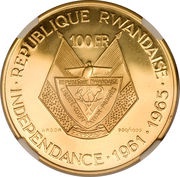 100 Francs President Gregoire Kayibanda obverse image