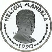 100 Francs Nelson Mandela, Rwanda, 1990 reverse image