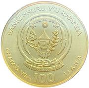 100 Amafaranga Okapi obverse image