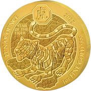 100 Amafaranga Year of the Tiger reverse image