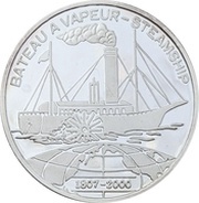 1000 Francs CFA Steamship, Benin, 2000 reverse image