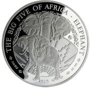 500 Amafaranga African elephant, Rwanda, 2010 reverse image