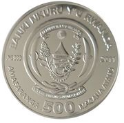 500 Amafaranga Year of the Rabbit obverse image
