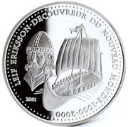 1000 Francs CFA Leif Ericson, Benin, 2001 reverse image