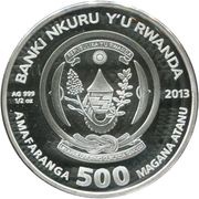 500 Amafaranga Colossus of Rhodes obverse image