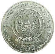 500 Amafaranga Year of the Snake; wealth; 3D obverse image