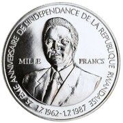 1000 Francs President Babyarimana obverse image