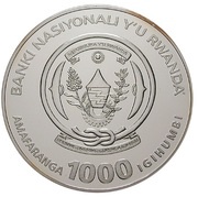 1000 Amafaranga Elephant obverse image