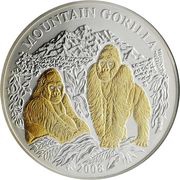 1000 Amafaranga Gorilla, Rwanda, 2008 reverse image