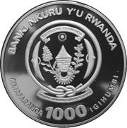 1000 Amafaranga Giraffe obverse image