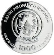 1000 Amafaranga Year of the Tiger obverse image