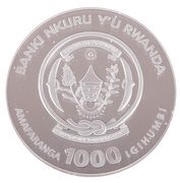 1000 Amafaranga Leopard and black panther obverse image