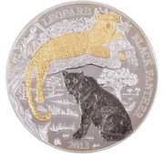 1000 Amafaranga Leopard and black panther reverse image