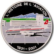 1000 Francs CFA Douglas DC-8, Benin, 2003 reverse image