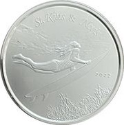 2 Dollars - Elizabeth II Surfer reverse image