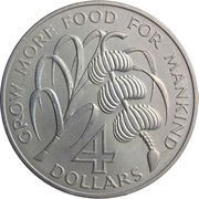 4 Dollars - Elizabeth II FAO reverse image