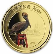 10 Dollars - Elizabeth II Brown Pelican; Colourised reverse image