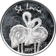 2 Dollars - Elizabeth II Pink Flamingos reverse image
