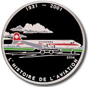 1000 Francs CFA Douglas DC-4 reverse image