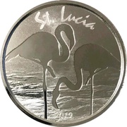 2 Dollars - Elizabeth II Pink Flamingos reverse image